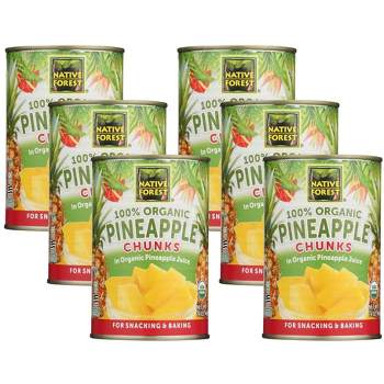 Native Forest 100% Organic Pineapple Chunks - Case of 6/14 oz
