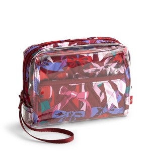Vera Bradley Women's Outlet Clear 3-Piece Cotton Cosmetic Toiletry Bag Set - 1 of 2