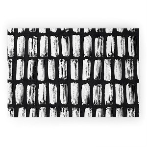 Emanuela Carratoni Black and White Texture Welcome Mat - Deny Designs - 1 of 3