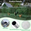 Metal Chicken Coop Run Backyard Hen House Poultry Habitat Cage w/Cover - 4 of 4