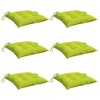 vidaXL Chair Cushions 6 pcs Bright Green 15.7 in.x15.7 in.x2.8 in. Oxford Fabric - 3 of 4