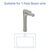 ChicFurnit Bathroom Sink Faucet Tall Single Handle Design for Modern Vanity Spaces, Silver, 12.6"*6.3"*2.36" - 4 of 4