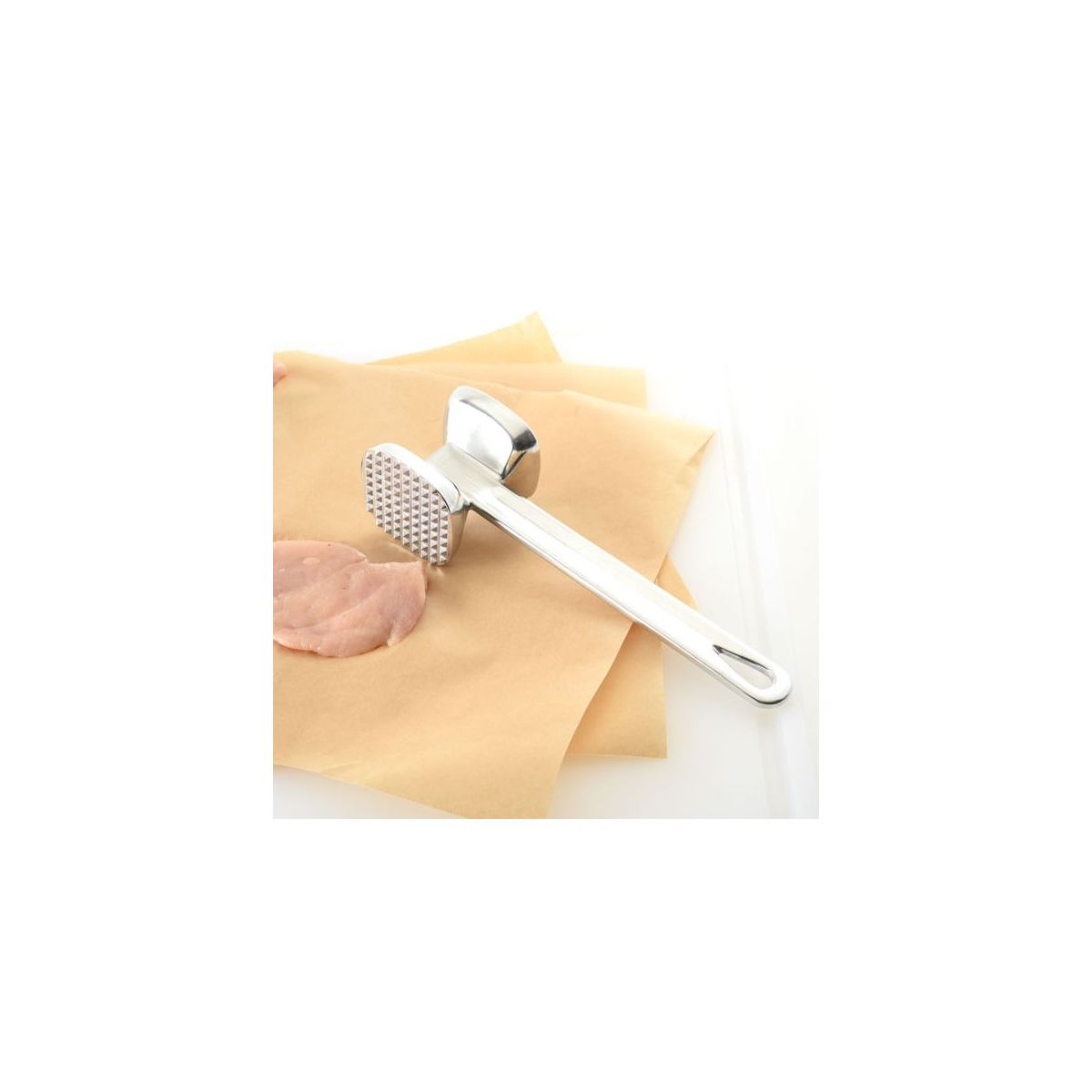 Norpro 10-Inch Aluminum Meat Tenderizer Hammer, Silver - thumbnail 2