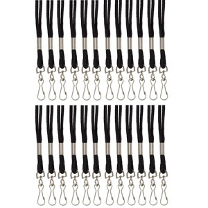 SICURIX Standard Lanyard Hook Rope Style, Black, Pack of 24 - 1 of 1