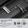 Karl Home Carry on ABS&PC 20 Inch Luggage with Front Compartment Double Spinner Wheels TSA LockBlue Black - 2 of 4