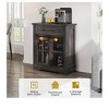 32 inch Kitchen Sideboard Buffet with Drawer & Sliding Barn Door  & Adjustable Storage Shelves,  Coffee Bar Cabinet, Accent Cabinet for Kitchen - 4 of 4
