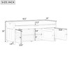 Bench with Storage and Seating,Entryway Shoe Storage Bench for Bedroom,Living Room,Bathroom,43.5" Shoe Storage Bench with Door Cabinet,Brown - 3 of 4