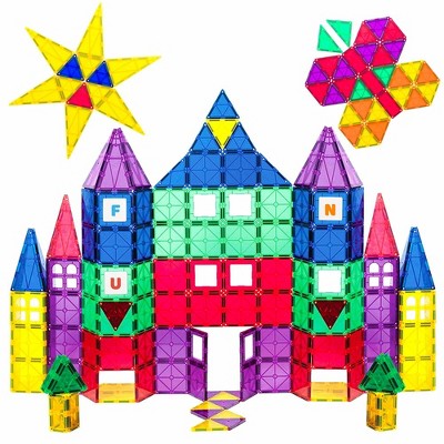 Playmags 30 Piece Starter Kit Squares Set: Now With Stronger Magnets,  Sturdy, Super Durable Magnetic Tiles With Vivid Clear Colors Stem Toys For  Kids : Target