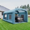 Inflatable Paint Booth, 26x15x11 ft Inflatable Spray Booth Tent Portable Spray Shelter for Car Motorcycle Garage Furniture Parts DIY Painting - 2 of 4