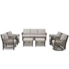 Buenhomino Outdoor PE Wicker Patio Furniture Sets – Swivel Chairs, Sofas, Ottomans & Tables with Weather-Resistant Cushions - 3 of 4