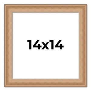PosterPalooza | Square Weathered Yellow Picture Frame - UV Acrylic, Foam Board Backing, Hanging Hardware - 1 of 4