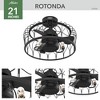 Hunter Fan 36" Rotonda Ceiling Fan with LED Light Kit and Handheld Remote Matte Black - 3 of 4