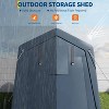 GustoWave 7x10 FT Portable Outdoor Storage Shed, UV-Resistant Carport for Motorcycle, Firewood - 4 of 4