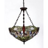 Chloe Lighting Anisoptera Purity Tiffany-Style 3 Light Dragonfly Inverted Ceiling Pendant Fixture 18`` Shade - 3 of 4