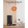 WOPET Automatic Cat Feeders 2 Cats Timed Cat Feeder with Stainless Steel Bowl black - 3 of 4