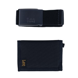 Lee Men's Trifold Wallet and Web Belt Gift Set - 1 of 4
