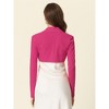 INSPIRE CHIC Women's Elegant Long Sleeve Knit Open Front Crop Bolero Shrug - 3 of 4
