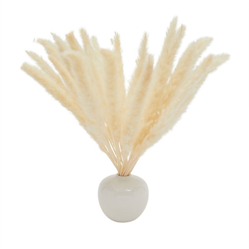 Juvale 30 Pack Dried White Pampas Grass for Vase, Wedding, Rustic-Style Farmhouse Decor, Boho-Themed Home Decor, 17 In, 4 of 10