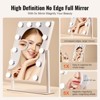 VEVOR Hollywood Vanity Mirror With Lights,12 Dimmable Bulbs & 3 Color Lighting Modes,Detachable 5X Magnification,360 Degree Rotation16.1x11.8 in,White - 4 of 4