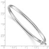 Black Bow Jewelry 3.6mm 14k White Gold Polished Solid Half Round Hinged Bangle Bracelet - 4 of 4
