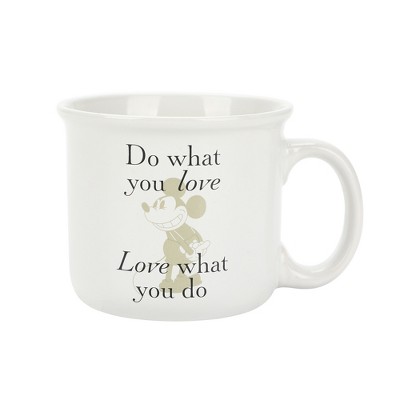 Disney Mickey Mouse Do What You Love 16 Oz White Ceramic Mug