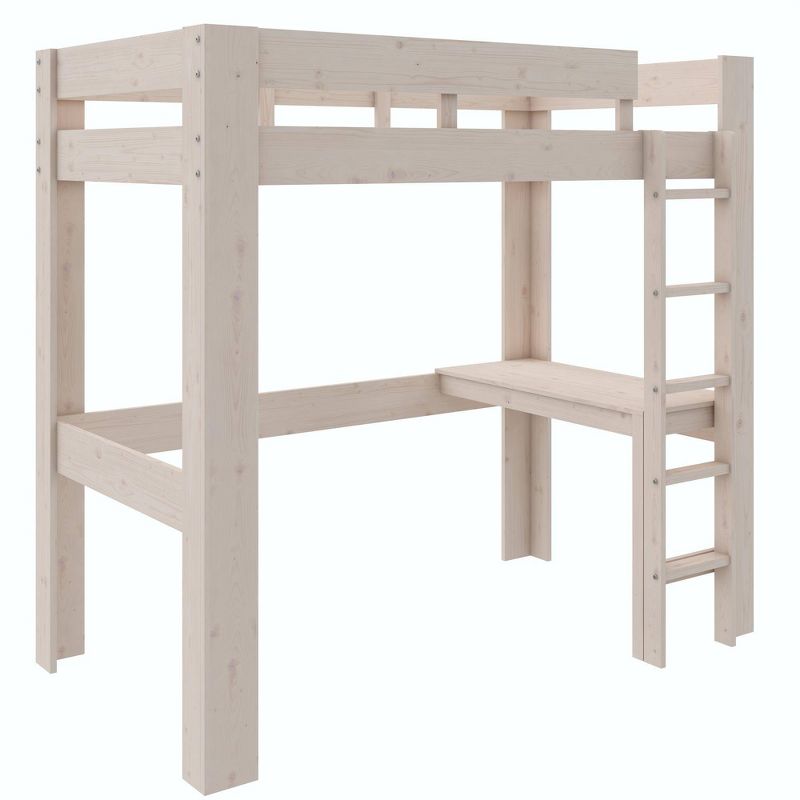 Twin Jaymee Kids' Wood Loft Bed with Desk - Dorel Home Products, 1 of 10