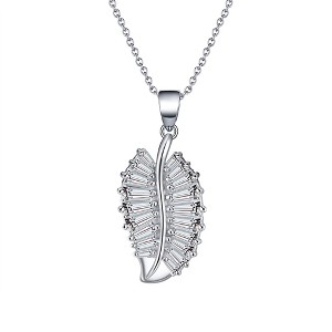 Leaf Baguette Earrings Necklace or Ring for Women Sterling Ginger Lyne Collection - 1 of 4