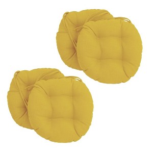 Blazing Needles, 16-inch Spun Polyester Solid Outdoor Round Tufted Chair Cushions (Set of 4) - 1 of 1