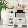 Boersma Storage Rolling Cart, 5 Tier Laundry Room Organization Utility Cart Bathroom Organizer Mobile Shelving Unit Shelves Trolley - 3 of 4