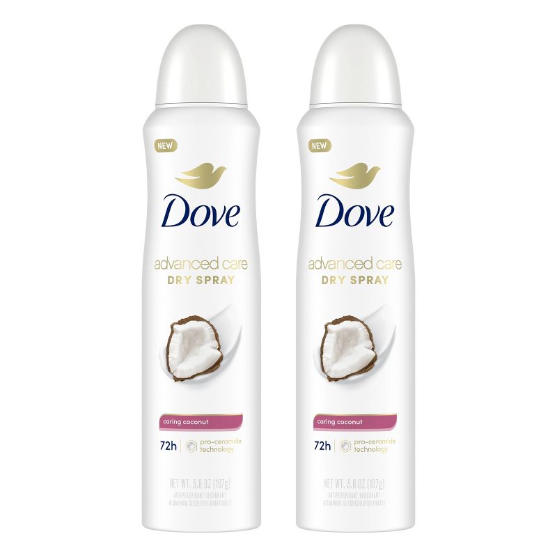 Dove Beauty Caring Coconut Dry Spray Antiperspirant Deodorant - 3.8oz/2ct, 3 of 9