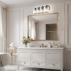 PAKOKULA Modern 26.8 in. 4 Light Black Bathroom Vanity Light with Crystal Glass Shade - 4 of 4