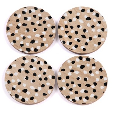 Set Of 4 Round Spots Coasters - Shiraleah