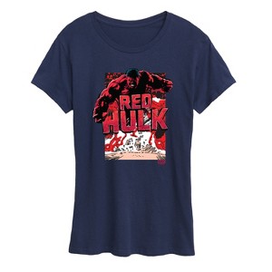 Women's - Marvel - Angry Red Hulk Short Sleeve Graphic T-Shirt - 1 of 4