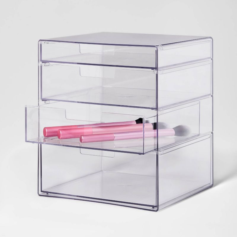 4 Drawer Stackable Countertop Organizer Clear - Brightroom&#8482;, 4 of 11