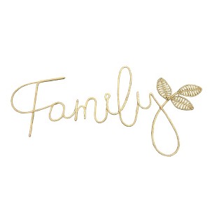VIP Metal 34.5 in. Gold Wrapped Script Family Plaque - 1 of 1