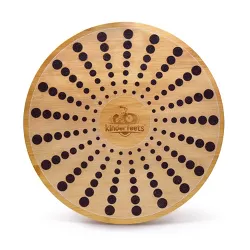 Kinderfeets Bamboo Wooden Round Balance Board Disk for Toddlers, Kids, Teens, and Adults