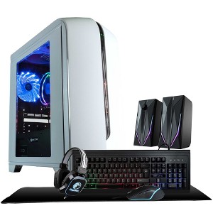 Periphio Warp Gaming PC Desktop Bundle - AMD Ryzen 5, Radeon Vega 7 iGPU, 16GB RAM, 1TB NVMe (SSD), Windows 11 Gaming Computer with Mouse + Keyboard - 1 of 4