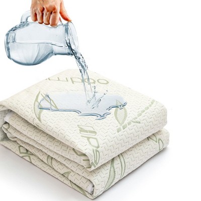 King Size White Bamboo Waterproof Mattress Protector