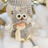 Northlight Sitting Boy Angel with Dangling Legs and Owl Hat Figurine - 21" - Gray - 2 of 3
