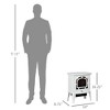 Aghana Digitals 18" Freestanding Electric Fireplace Stove Heater with Realistic 3D LED Flame, - 3 of 4