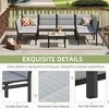 Cesicia Modern 7-Piece White Outdoor Patio Sofa Set For Backyard, Poolside, Indoor - 4 of 4