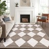 Machine Washable Checkered Rug - Non-Slip, Stain-Resistant, No-Shedding for Dining, Living Room, Bedroom - Easy Clean High Traffic Area Rug - 3 of 4