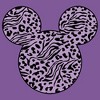 Girl's Disney Mickey Mouse Animal Print Silhouette T-Shirt - 2 of 4