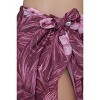 LA LEELA Women's Beach Summer Wrap Swim Sarong Cover Ups One Size Floral Maroon - 3 of 4