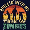 Junior's Design By Humans Halloween Chillin With My Zombies Funny By Ering T-Shirt - 2 of 3