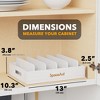 SpaceAid Bamboo Lid Organize with 5 Adjustable Dividers for Cabinets, Includes Blank  Labels (white) - 3 of 4