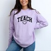 Simply Sage Market S.W.Smiley Teach Varsity Arched Garment Dyed Long Sleeve - 2 of 3
