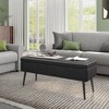 Storage Ottoman Bench, Mid-Century Modern Entryway Bedroom Bench - 4 of 4