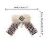 INSPIRE CHIC Women's Bowknot Multicolored Braided Tweed Ribbon Furry Brooch Ties - 2 of 4