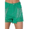 Women's Dazzle Rhinestone Shorts - Blue B - 2 of 3